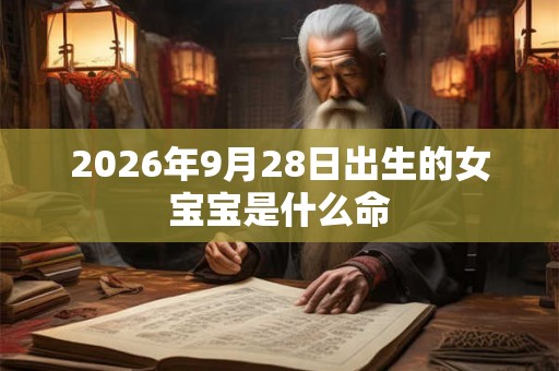 2026年9月28日出生的女宝宝是什么命