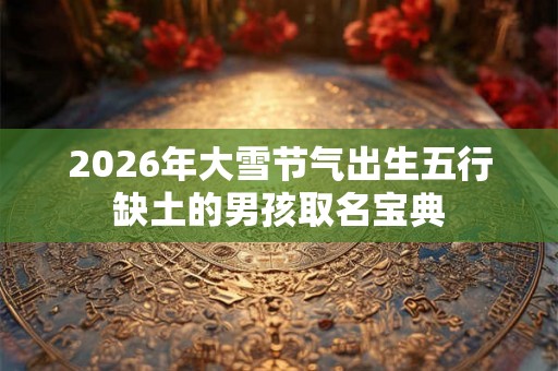2026年大雪节气出生五行缺土的男孩取名宝典
