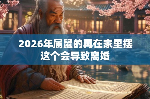 2026年属鼠的再在家里摆这个会导致离婚