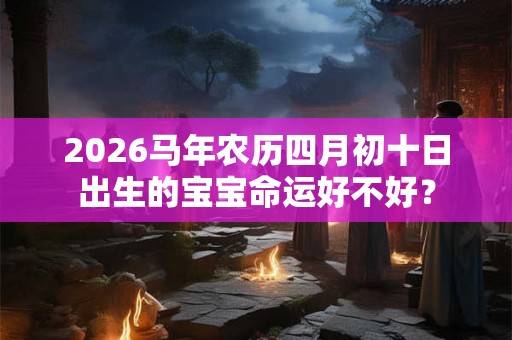 2026马年农历四月初十日出生的宝宝命运好不好？