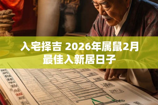 入宅择吉 2026年属鼠2月最佳入新居日子