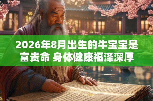 2026年8月出生的牛宝宝是富贵命 身体健康福泽深厚