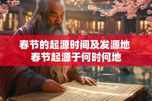 春节的起源时间及发源地 春节起源于何时何地