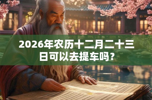 2026年农历十二月二十三日可以去提车吗？