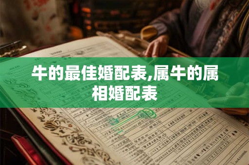 牛的最佳婚配表,属牛的属相婚配表 牛的最佳婚配表,属牛的属相婚配表