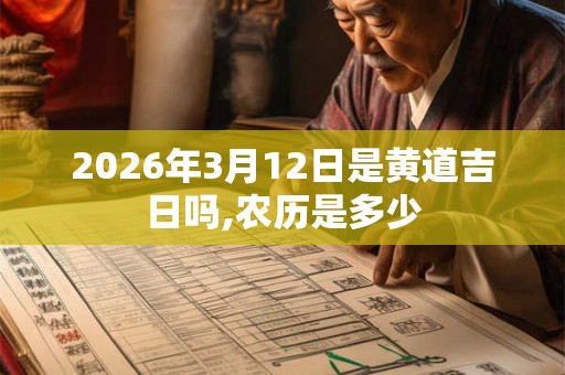 2026年3月12日是黄道吉日吗,农历是多少 2026年3月12日是黄道吉日吗,农历是多少