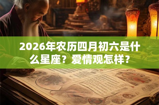 2026年农历四月初六是什么星座？爱情观怎样？