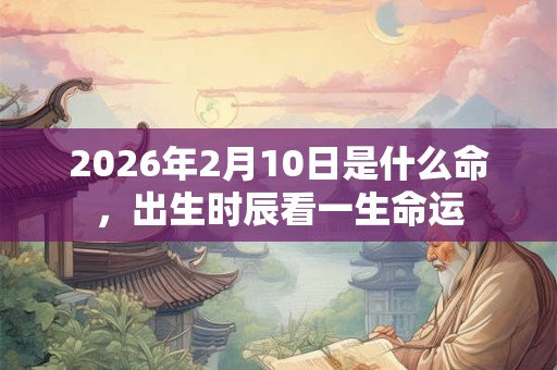 2026年2月10日是什么命，出生时辰看一生命运