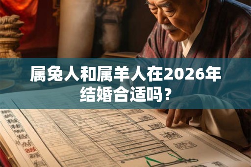属兔人和属羊人在2026年结婚合适吗？