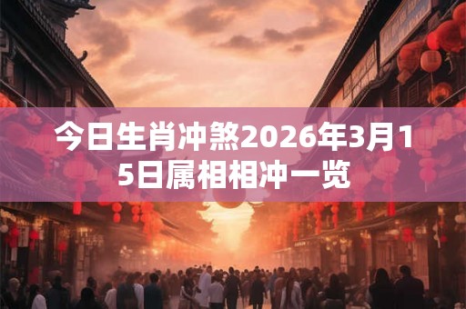 今日生肖冲煞2026年3月15日属相相冲一览