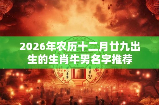 2026年农历十二月廿九出生的生肖牛男名字推荐