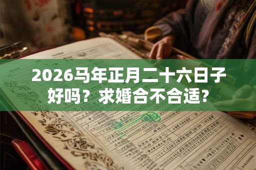 2026马年正月二十六日子好吗？求婚合不合适？