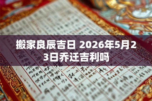 搬家良辰吉日 2026年5月23日乔迁吉利吗