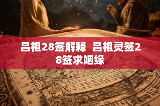 吕祖28签解释  吕祖灵签28签求姻缘