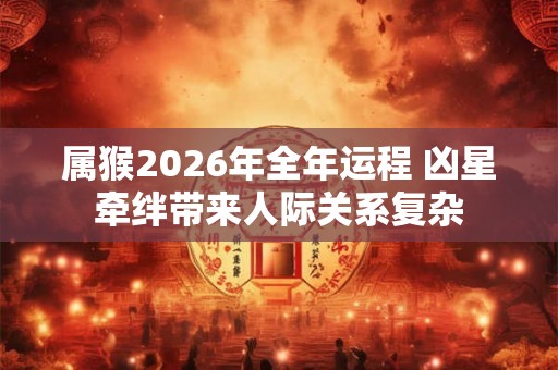 属猴2026年全年运程 凶星牵绊带来人际关系复杂 属猴2026年全年运程 凶星牵绊带来人际关系复杂