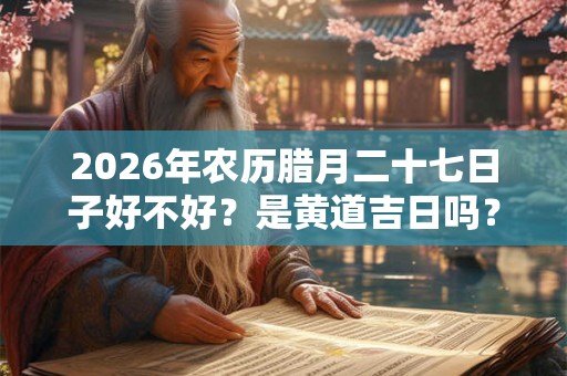 2026年农历腊月二十七日子好不好？是黄道吉日吗？