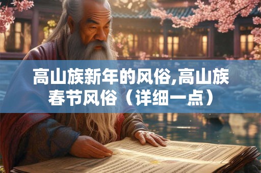 高山族新年的风俗,高山族春节风俗（详细一点）