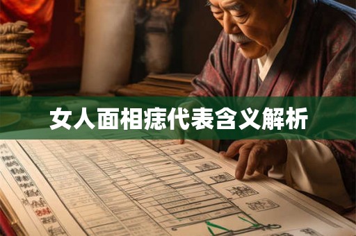 女人面相痣代表含义解析