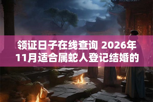领证日子在线查询 2026年11月适合属蛇人登记结婚的日子