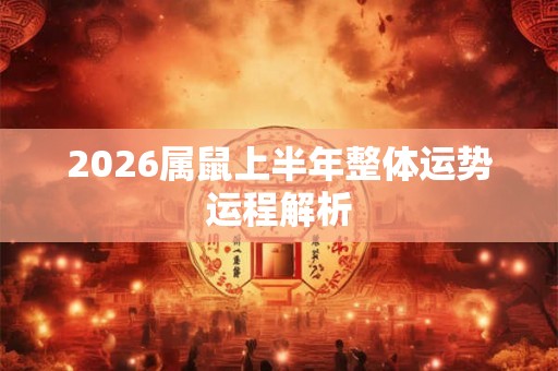 2026属鼠上半年整体运势运程解析
