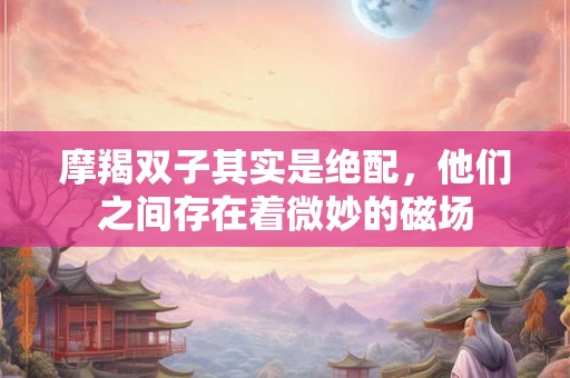 摩羯双子其实是绝配，他们之间存在着微妙的磁场
