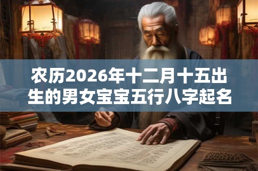 农历2026年十二月十五出生的男女宝宝五行八字起名提升运势