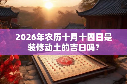 2026年农历十月十四日是装修动土的吉日吗？