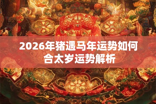 2026年猪遇马年运势如何 合太岁运势解析