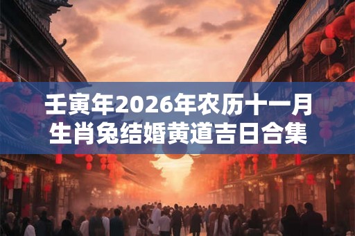 壬寅年2026年农历十一月生肖兔结婚黄道吉日合集