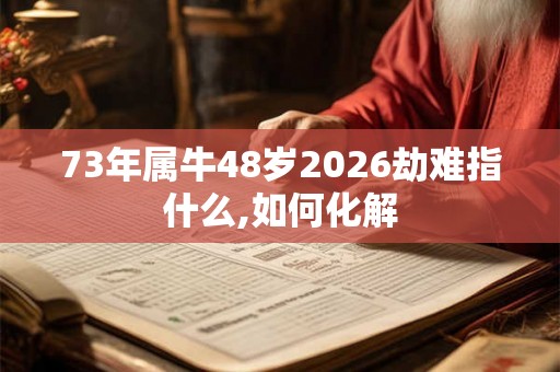73年属牛48岁2026劫难指什么,如何化解