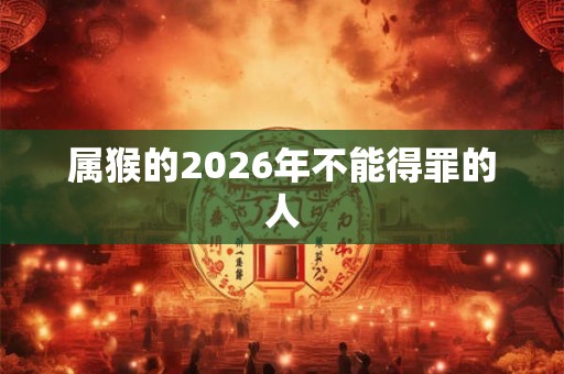 属猴的2026年不能得罪的人