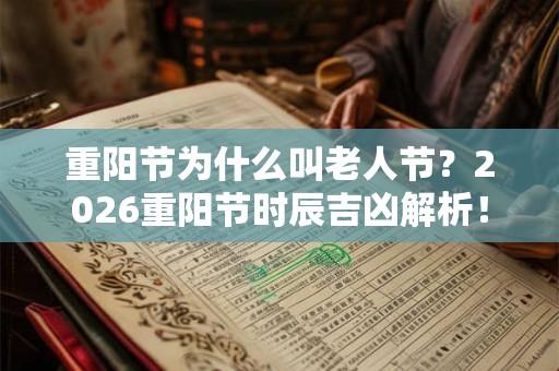 重阳节为什么叫老人节？2026重阳节时辰吉凶解析！