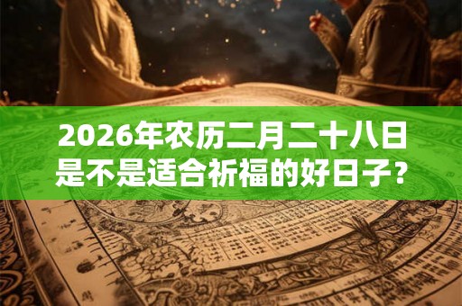 2026年农历二月二十八日是不是适合祈福的好日子？