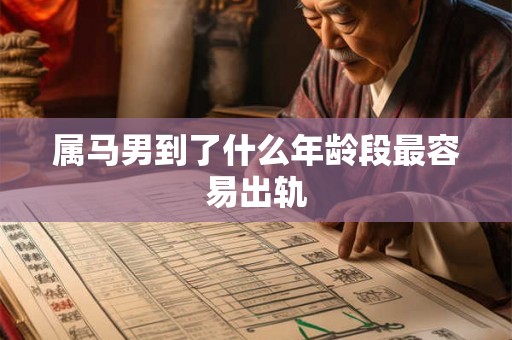 属马男到了什么年龄段最容易出轨