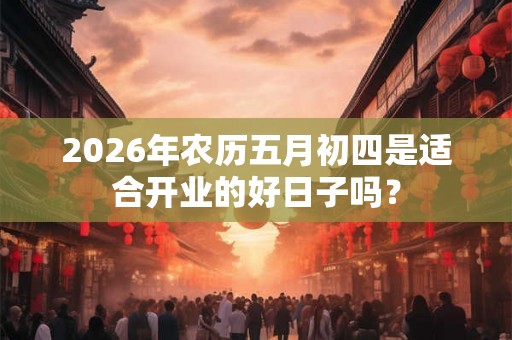 2026年农历五月初四是适合开业的好日子吗？