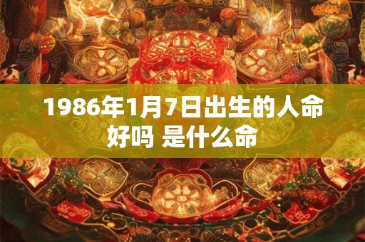 1986年1月7日出生的人命好吗 是什么命