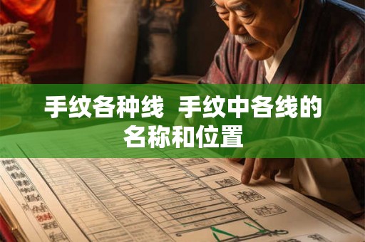 手纹各种线  手纹中各线的名称和位置