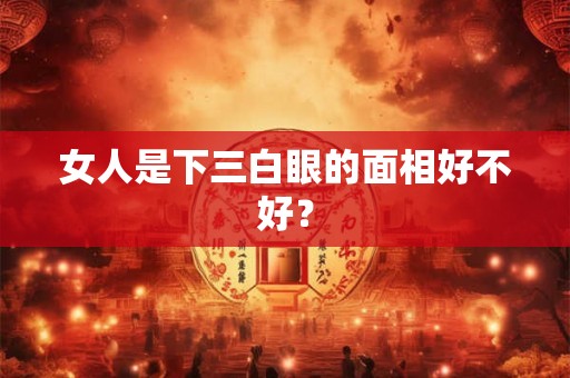 女人是下三白眼的面相好不好？