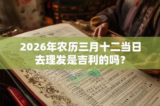 2026年农历三月十二当日去理发是吉利的吗？