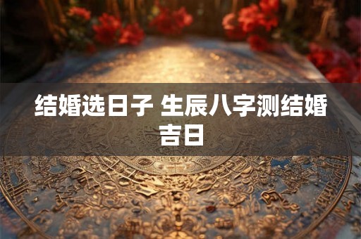 结婚选日子 生辰八字测结婚吉日