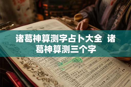 诸葛神算测字占卜大全  诸葛神算测三个字