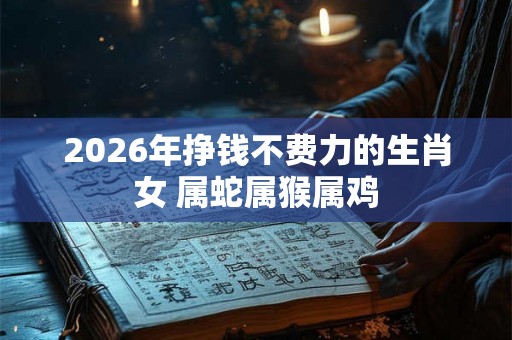 2026年挣钱不费力的生肖女 属蛇属猴属鸡