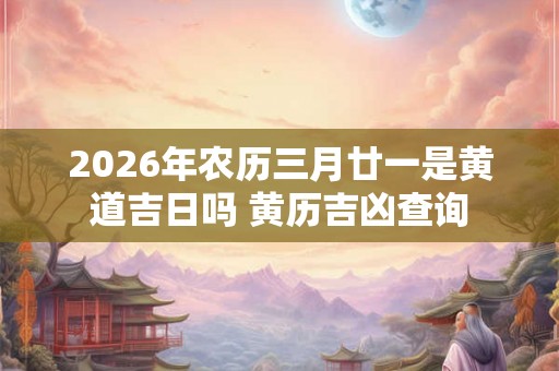 2026年农历三月廿一是黄道吉日吗 黄历吉凶查询