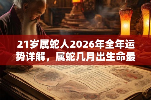 21岁属蛇人2026年全年运势详解,属蛇几月出生命最好? 21岁属蛇人2026年全年运势详解,属蛇几月出生命最好?