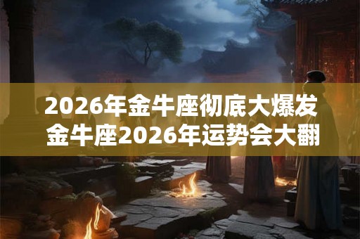 2026年金牛座彻底大爆发 金牛座2026年运势会大翻身吗 2026年金牛座彻底大爆发 金牛座2026年运势会大翻身吗