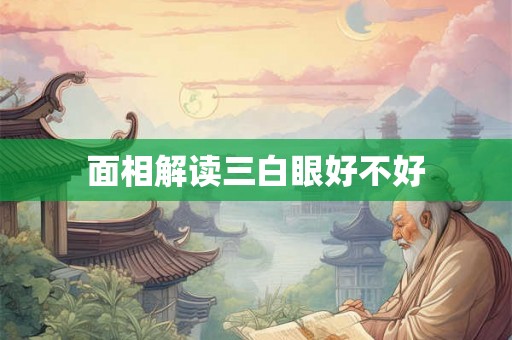 面相解读三白眼好不好