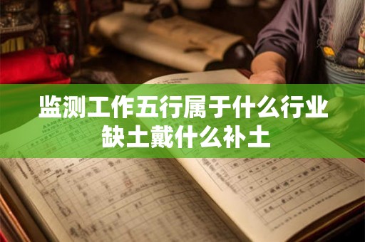 监测工作五行属于什么行业 缺土戴什么补土