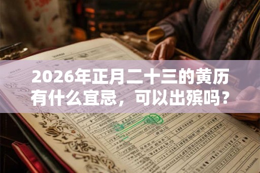 2026年正月二十三的黄历有什么宜忌，可以出殡吗？