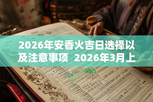 2026年安香火吉日选择以及注意事项  2026年3月上香吉日