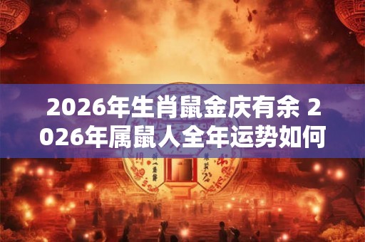 2026年生肖鼠金庆有余 2026年属鼠人全年运势如何 2026年生肖鼠金庆有余 2026年属鼠人全年运势如何